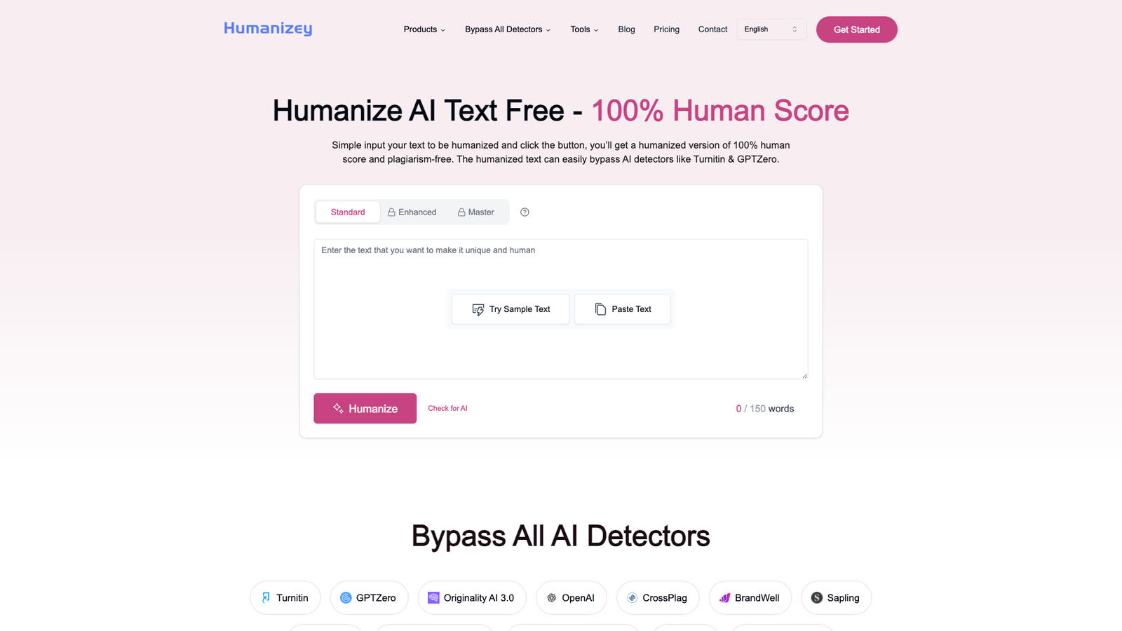 Humanizey — интерфейс нейросети Humanizey — интерфейс нейросети