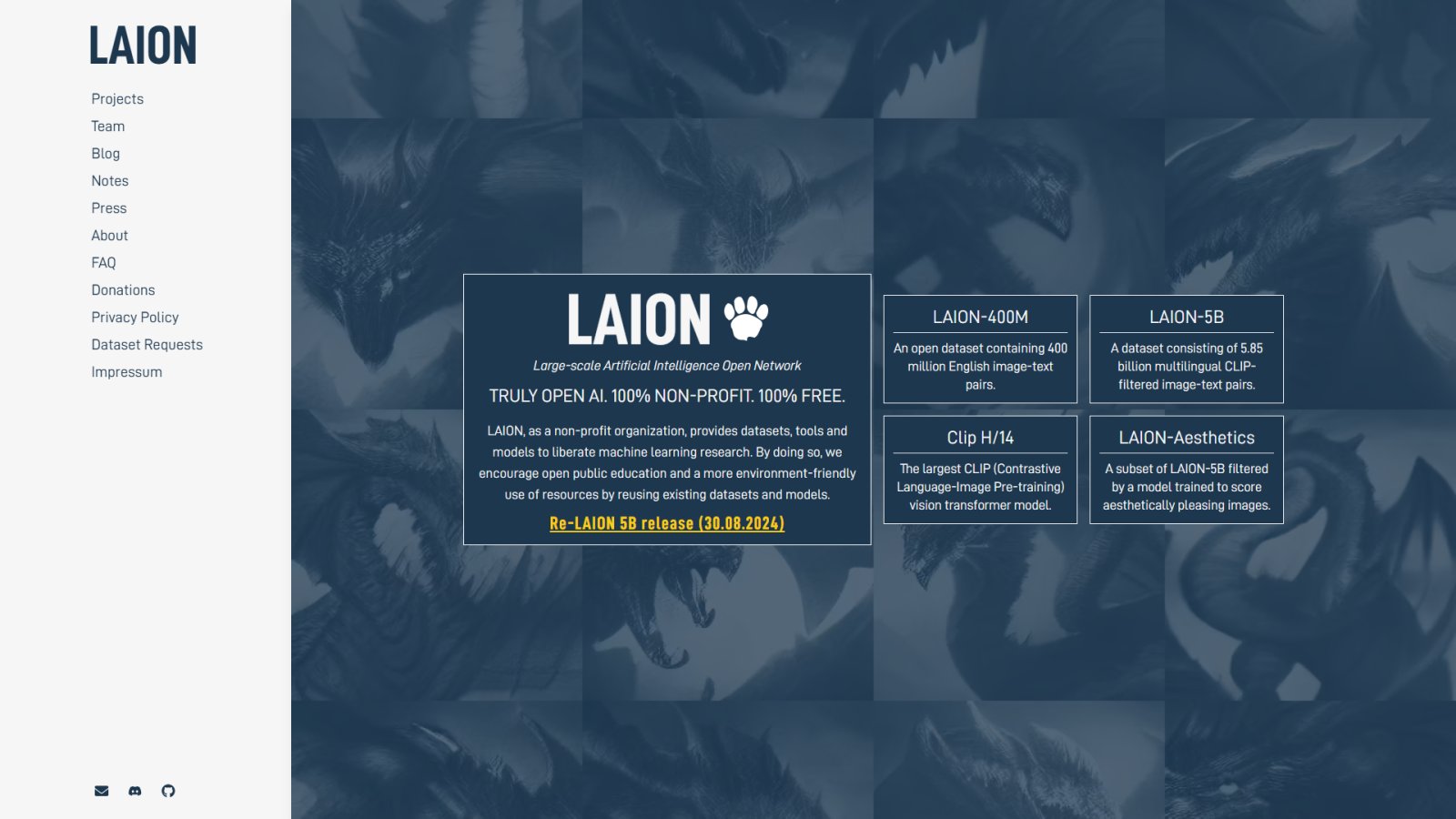 Laion нейросеть Главная страница