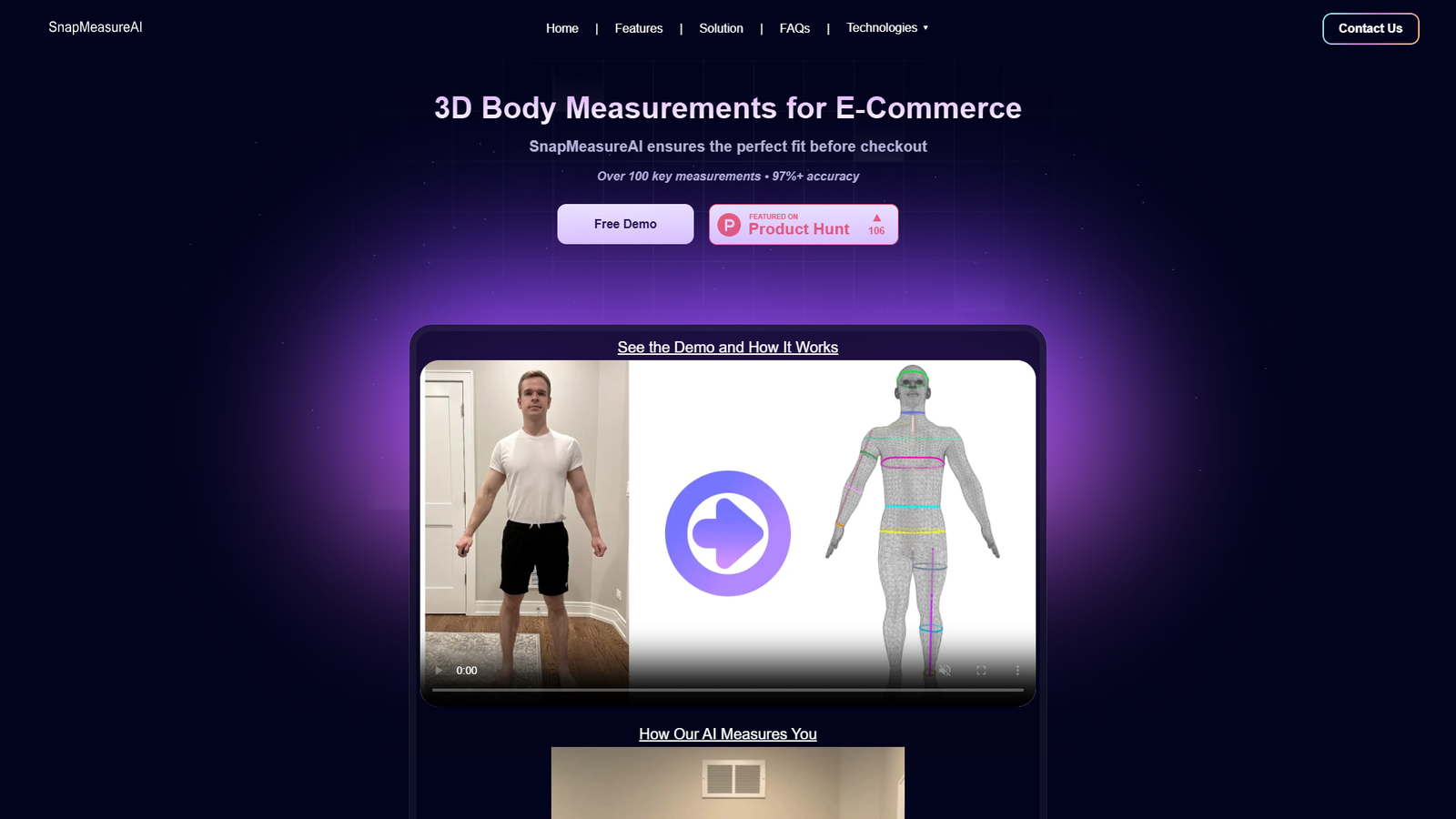 SnapMeasureAI — интерфейс нейросети SnapMeasureAI — интерфейс нейросети