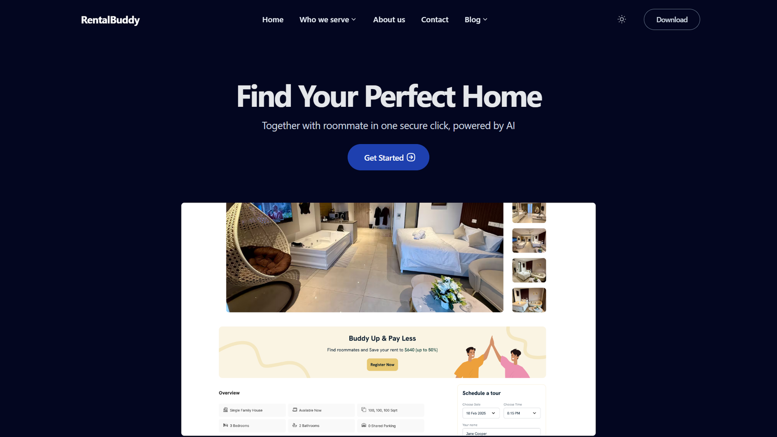 RentalBuddy AI — интерфейс нейросети RentalBuddy AI — интерфейс нейросети