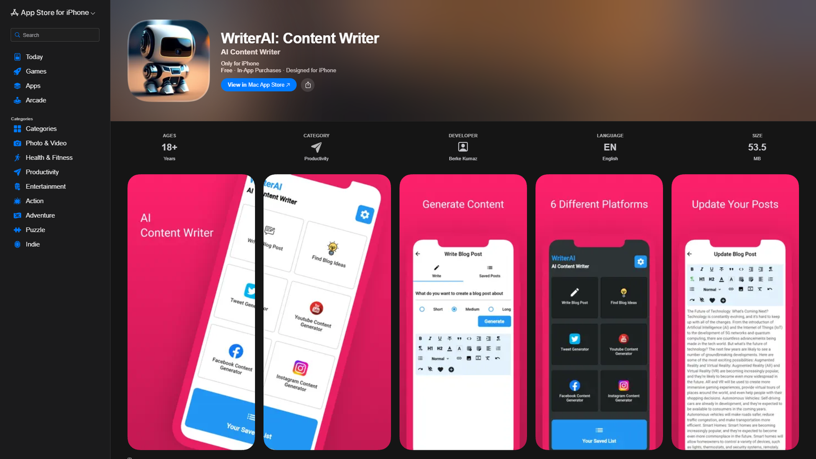 WriterAI Content Writer — интерфейс нейросети WriterAI Content Writer — интерфейс нейросети