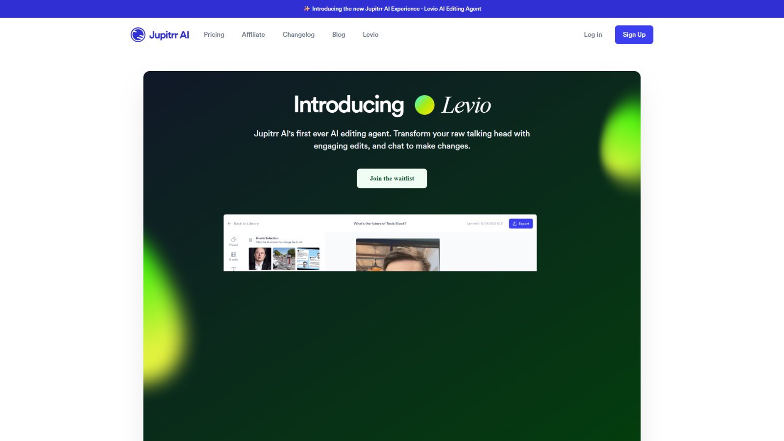 Levio нейросеть Главная страница