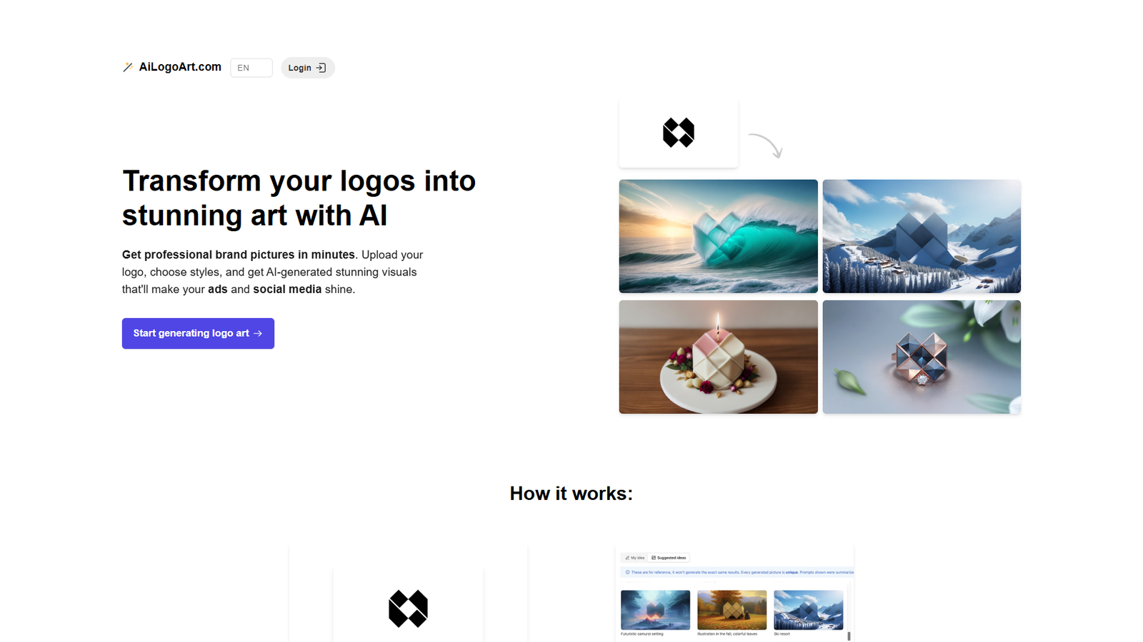 AI Logo Art — интерфейс нейросети AI Logo Art — интерфейс нейросети