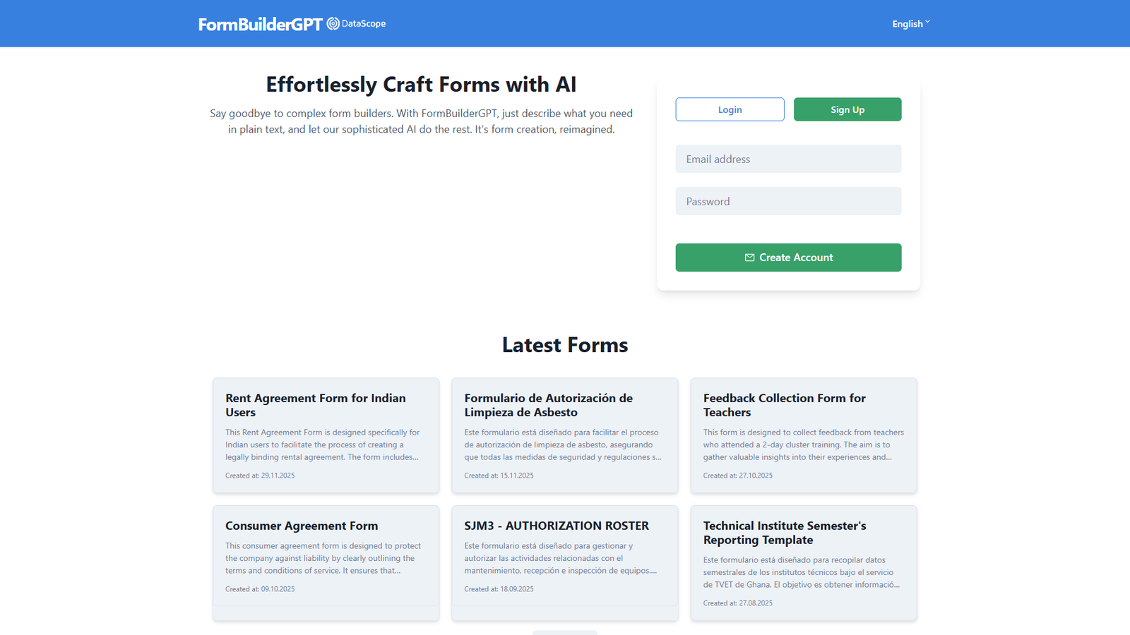 FormBuilderGPT — интерфейс нейросети FormBuilderGPT — интерфейс нейросети