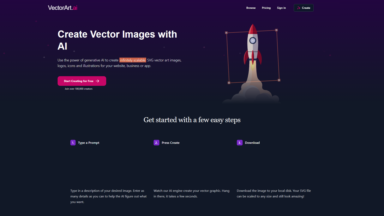 VectorArt.ai — интерфейс нейросети VectorArt.ai — интерфейс нейросети