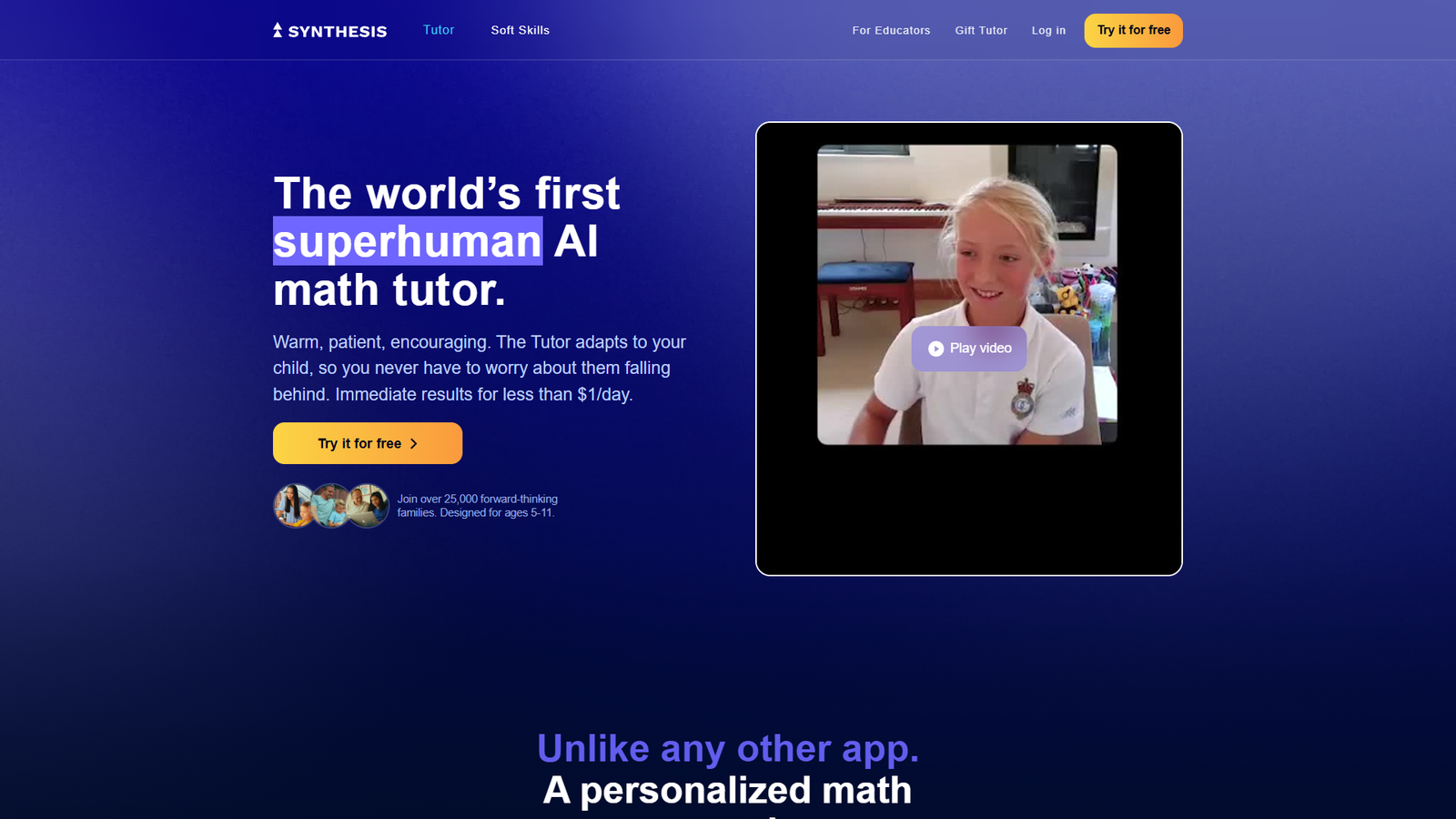 Synthesis Tutor — интерфейс нейросети Synthesis Tutor — интерфейс нейросети