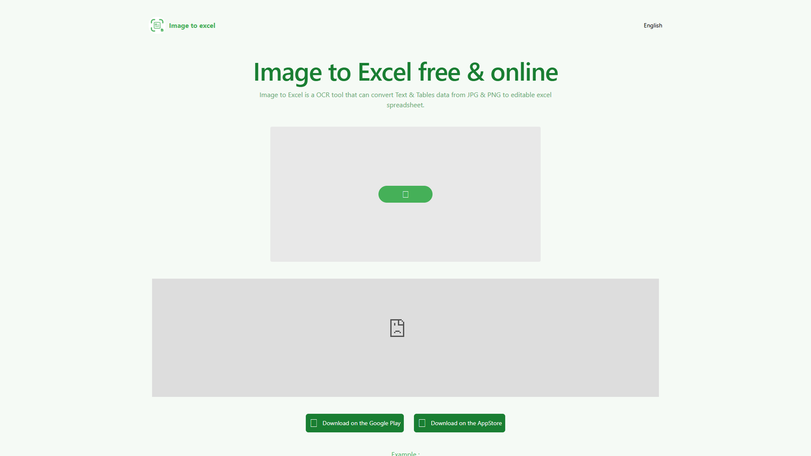 Image to Excel — интерфейс нейросети Image to Excel — интерфейс нейросети