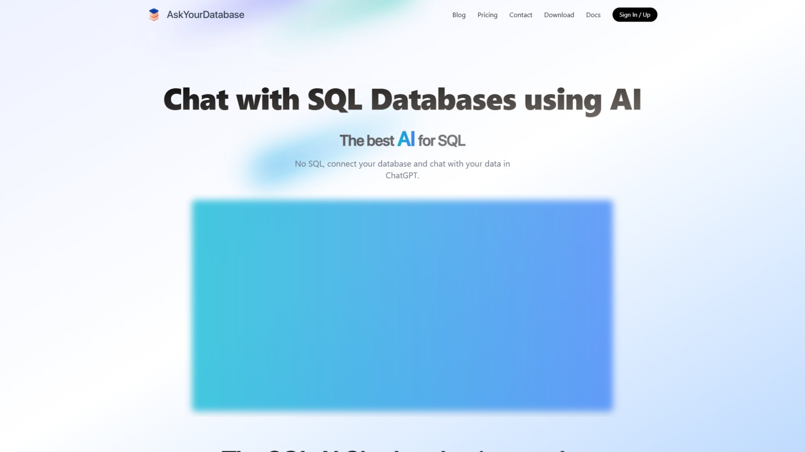 AskYourDatabase нейросеть Главная страница