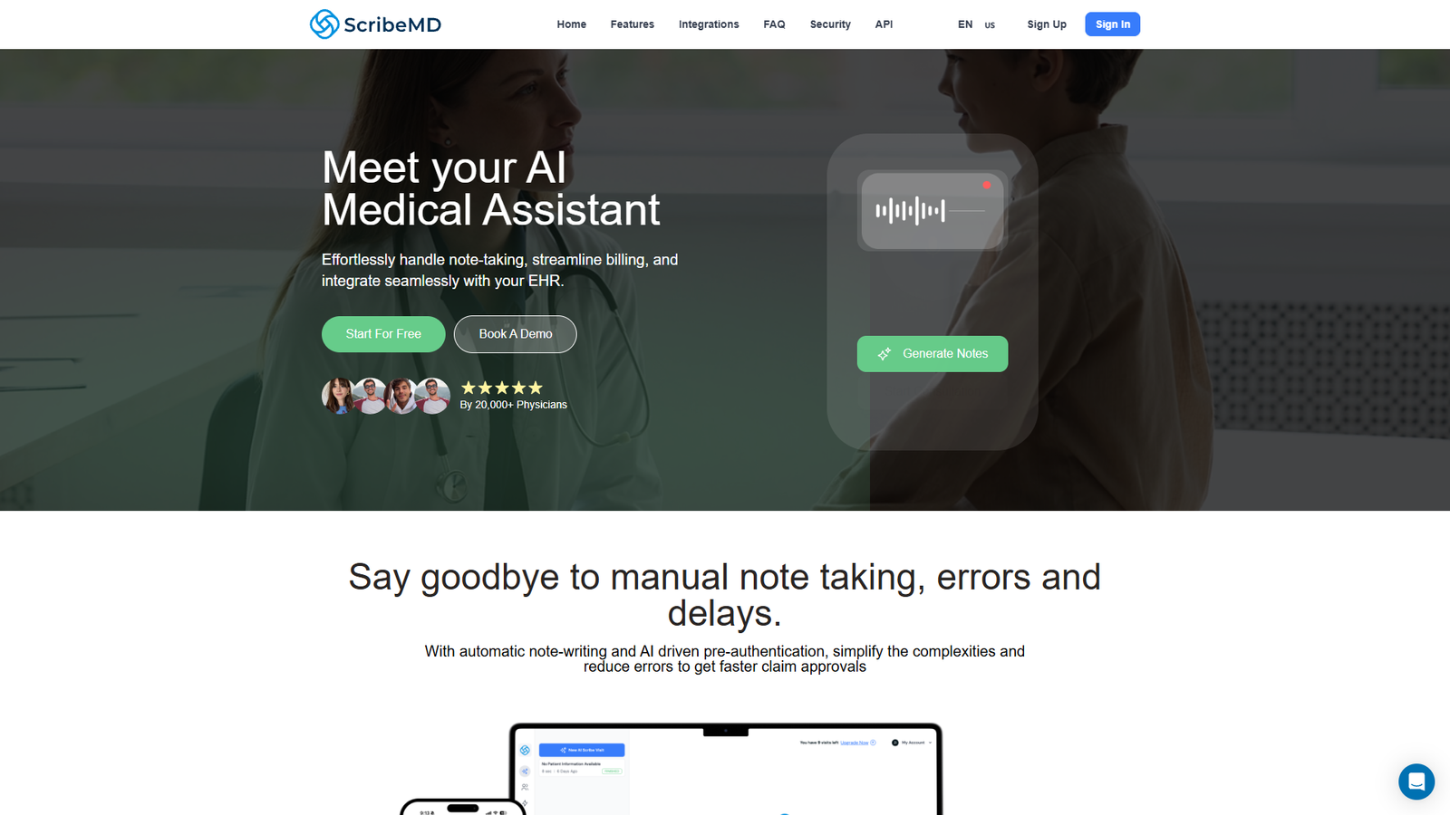 ScribeMD — интерфейс нейросети ScribeMD — интерфейс нейросети
