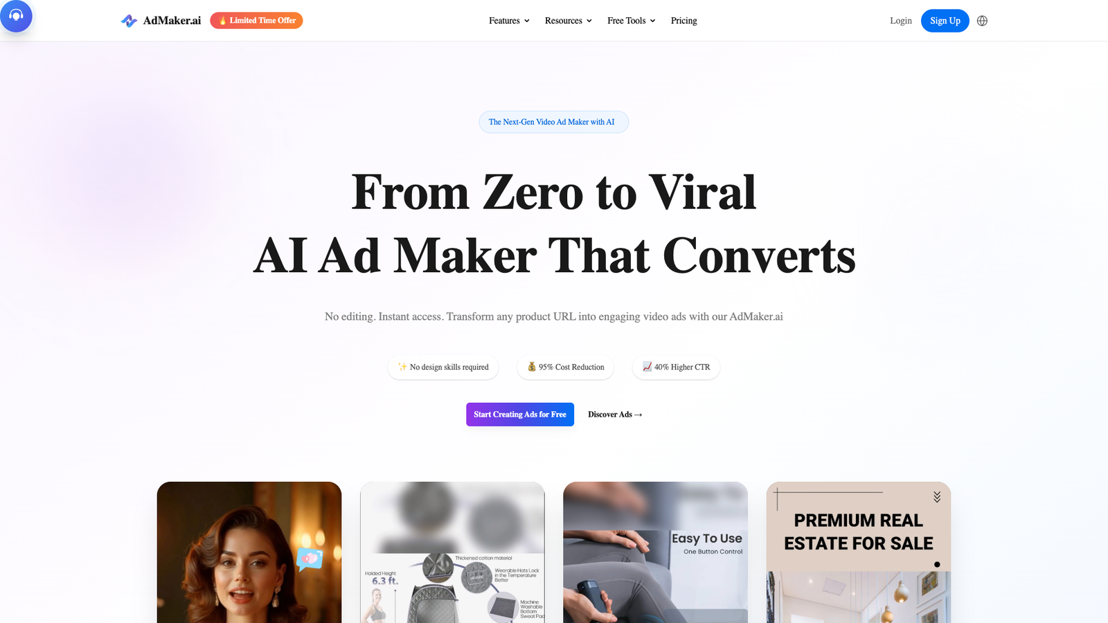 AdMaker AI — интерфейс нейросети AdMaker AI — интерфейс нейросети