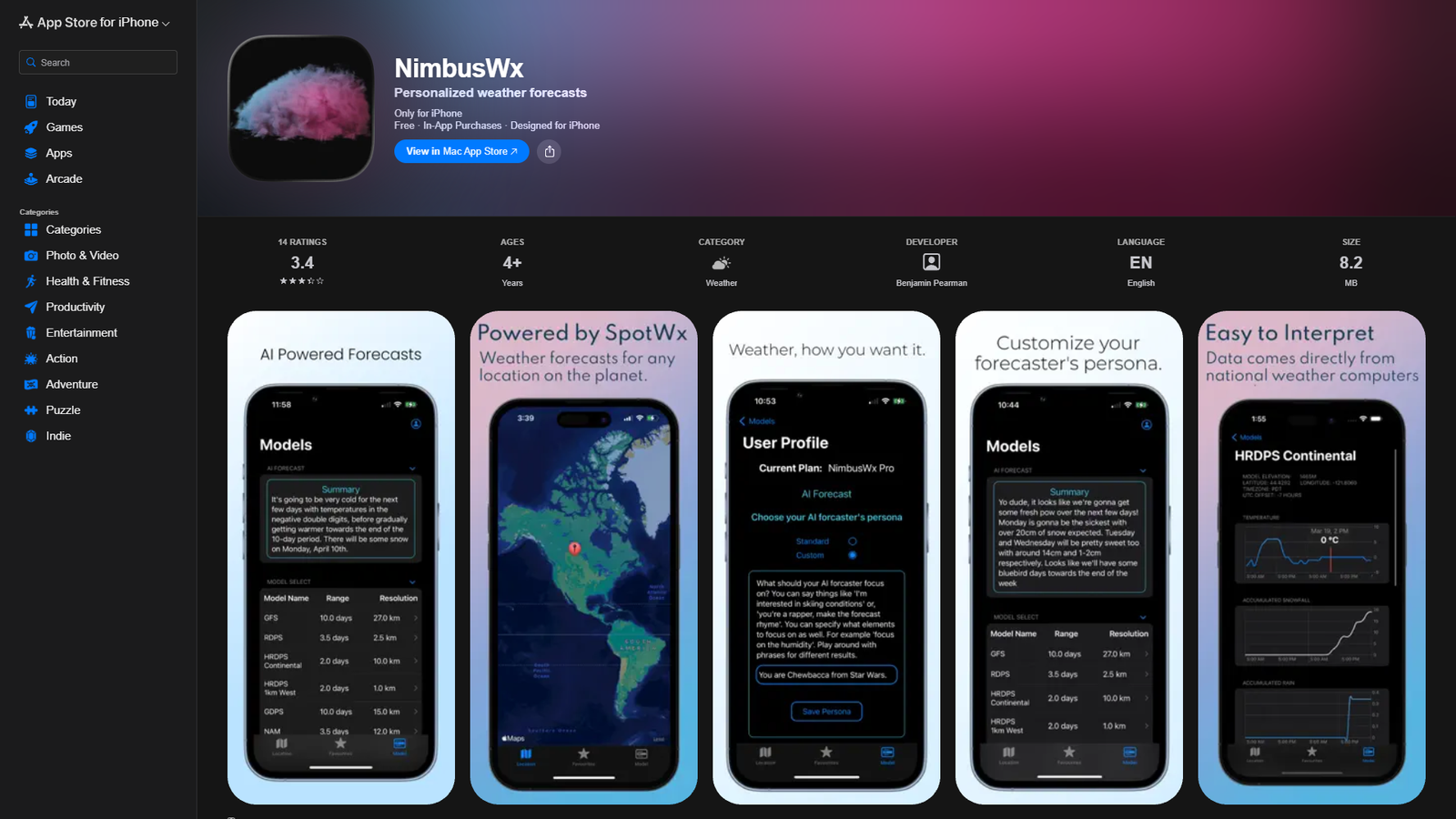 NimbusWx — интерфейс нейросети NimbusWx — интерфейс нейросети