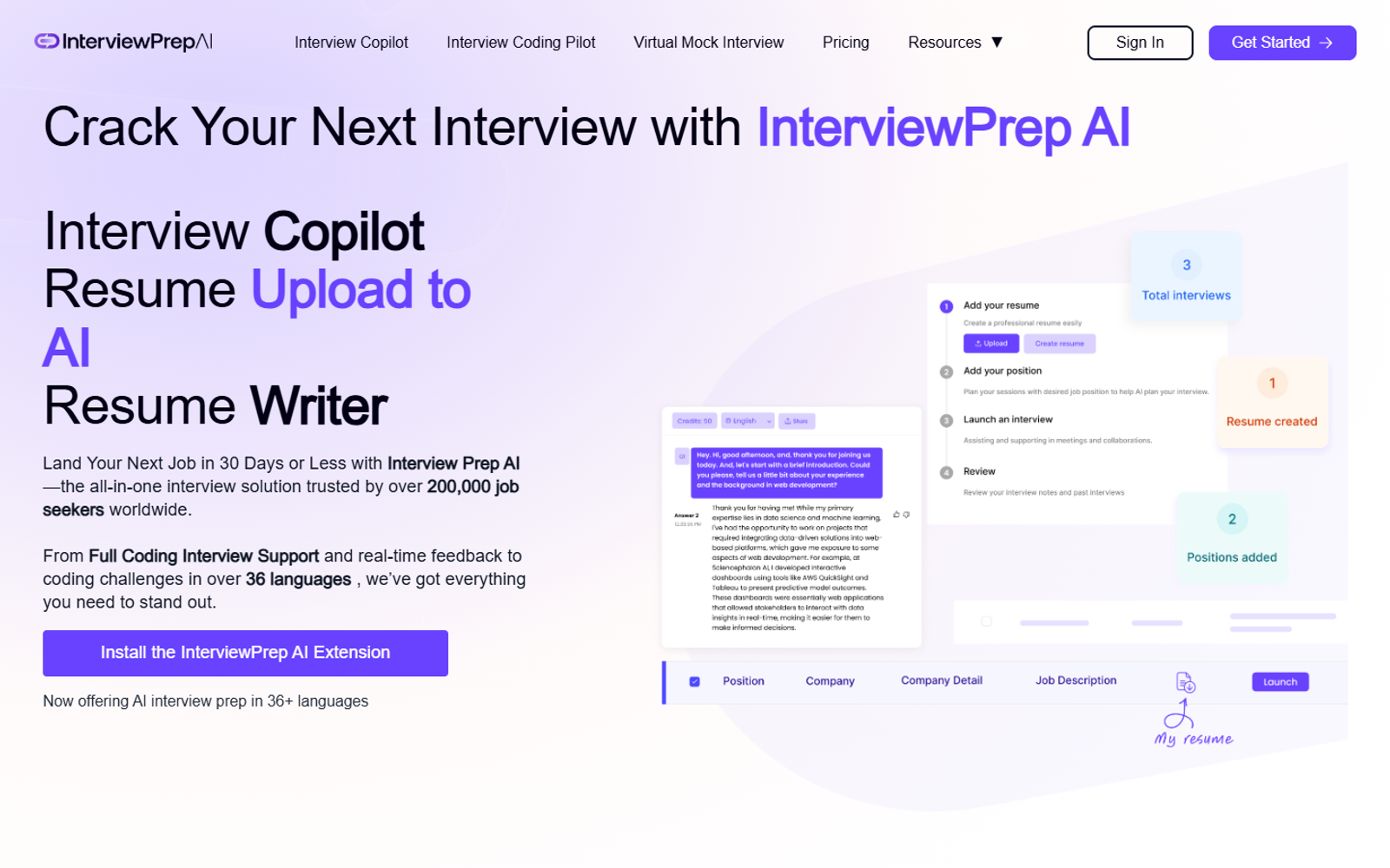 InterviewPrep AI — интерфейс нейросети InterviewPrep AI — интерфейс нейросети