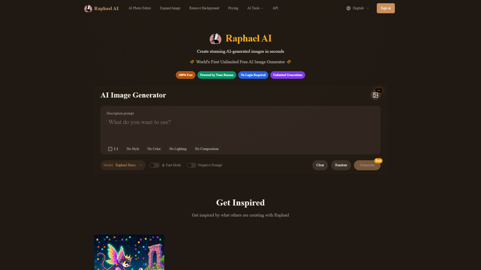 Raphael AI — интерфейс нейросети Raphael AI — интерфейс нейросети