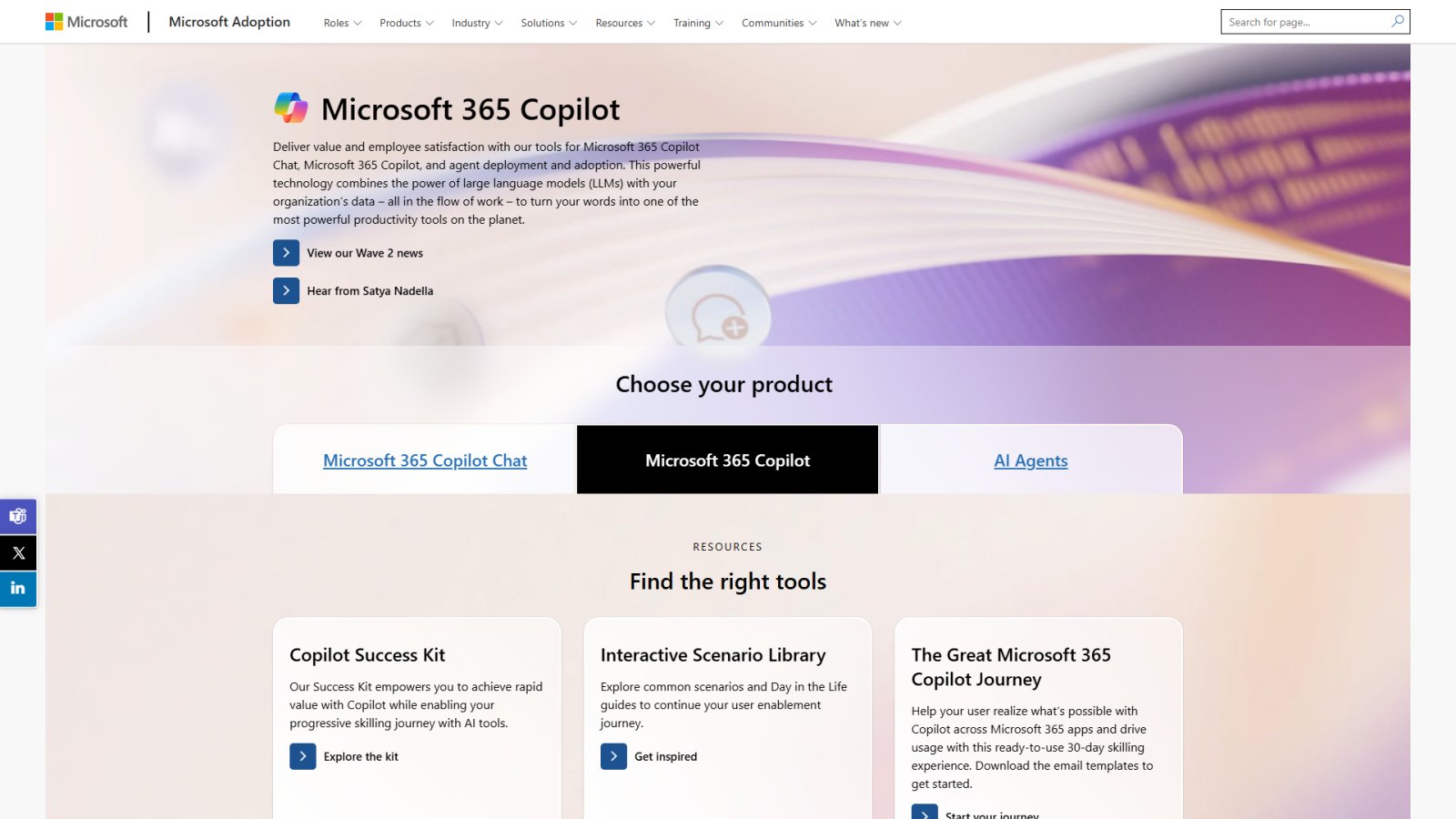 Copilot for Microsoft 365 нейросеть Главная страница