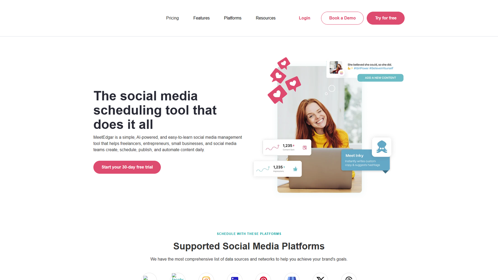 MeetEdgar — интерфейс нейросети MeetEdgar — интерфейс нейросети