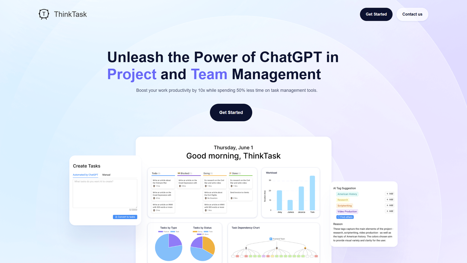 ThinkTask — интерфейс нейросети ThinkTask — интерфейс нейросети