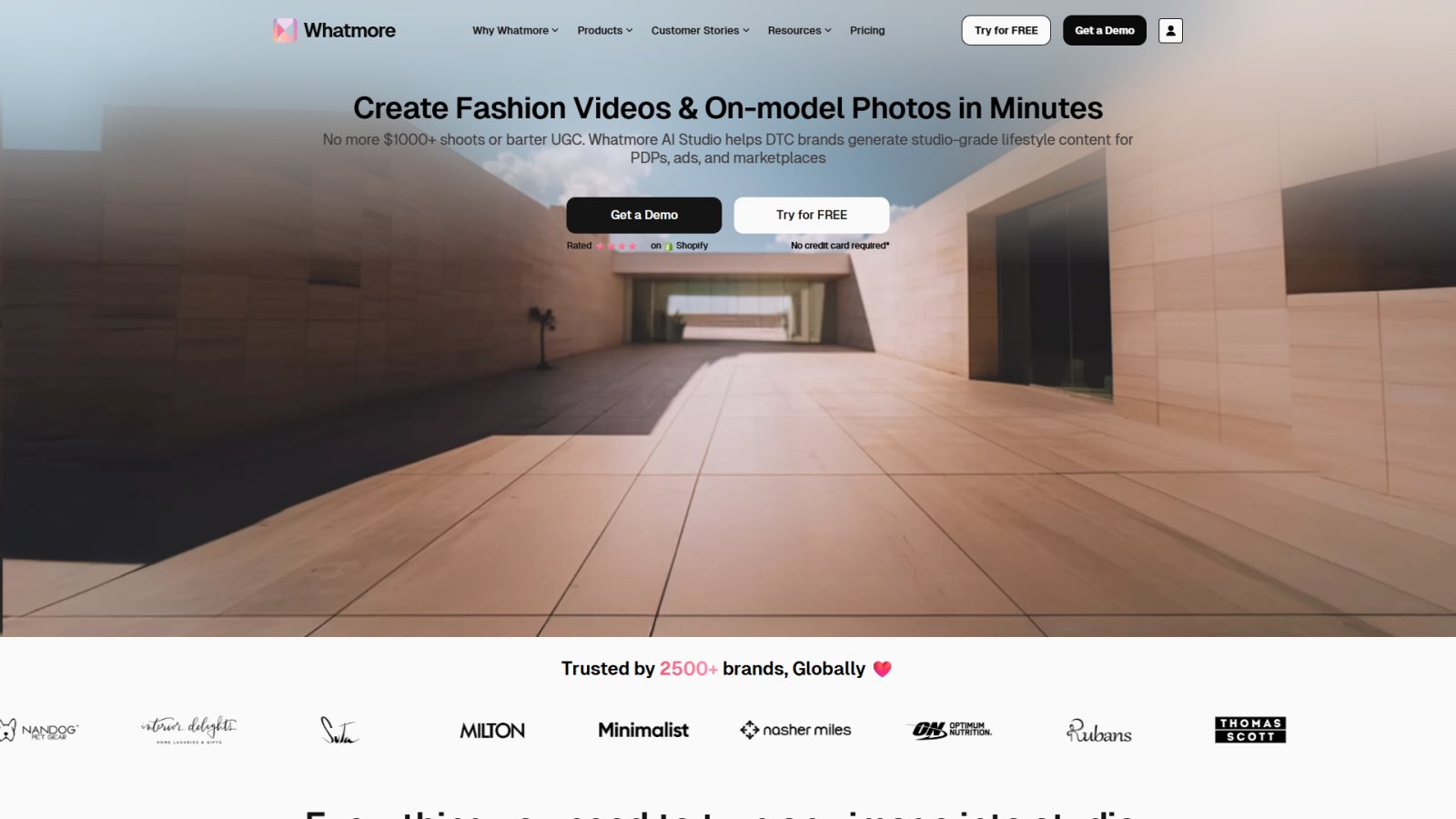 Whatmore Studio нейросеть Главная страница