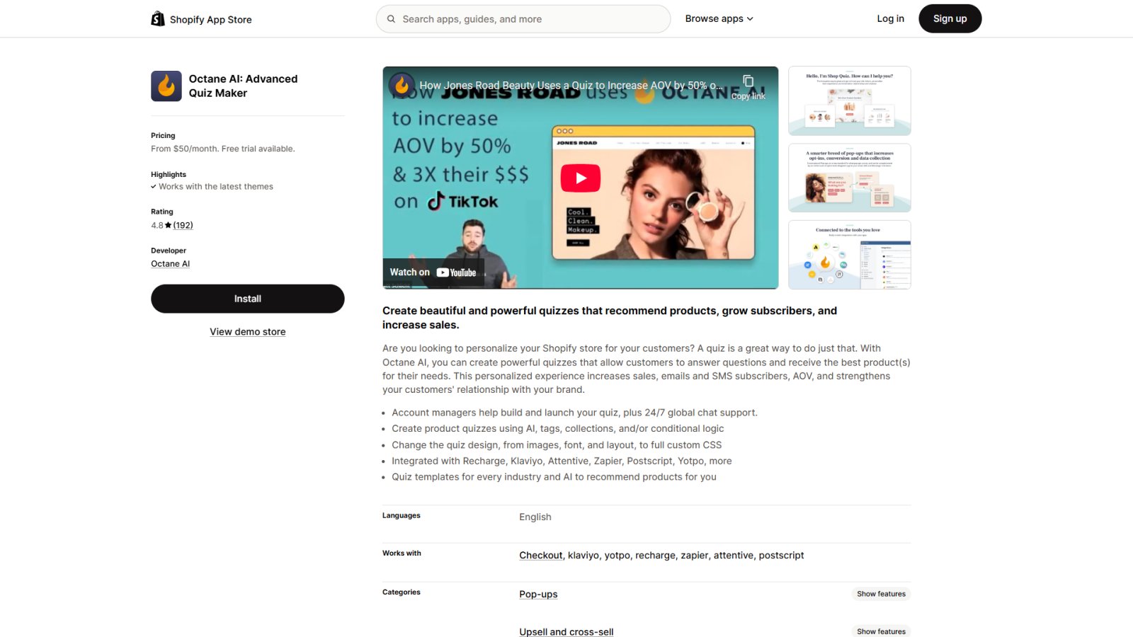 Octane AI нейросеть Главная страница