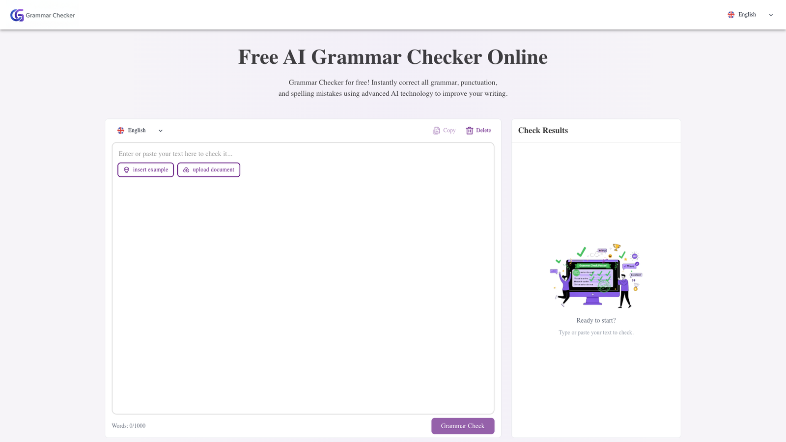 Grammar Checker — интерфейс нейросети Grammar Checker — интерфейс нейросети