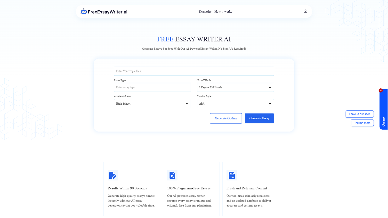 FreeEssayWriter.ai — интерфейс нейросети FreeEssayWriter.ai — интерфейс нейросети