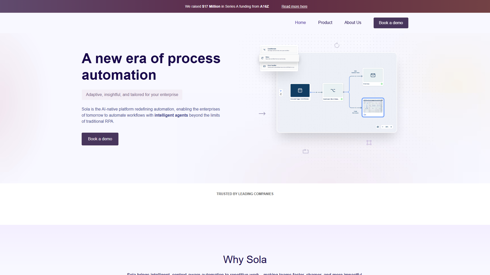 Sola — Agentic Process Automation — интерфейс нейросети Sola — Agentic Process Automation — интерфейс нейросети