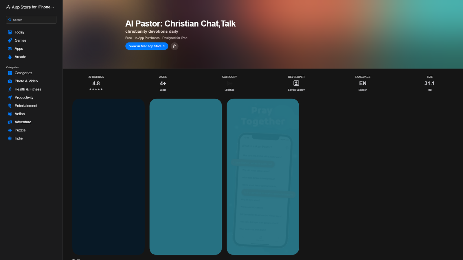 AI Pastor Christian Chat,Talk — интерфейс нейросети AI Pastor Christian Chat,Talk — интерфейс нейросети