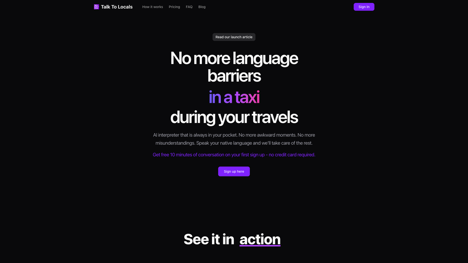 Talk To Locals — интерфейс нейросети Talk To Locals — интерфейс нейросети