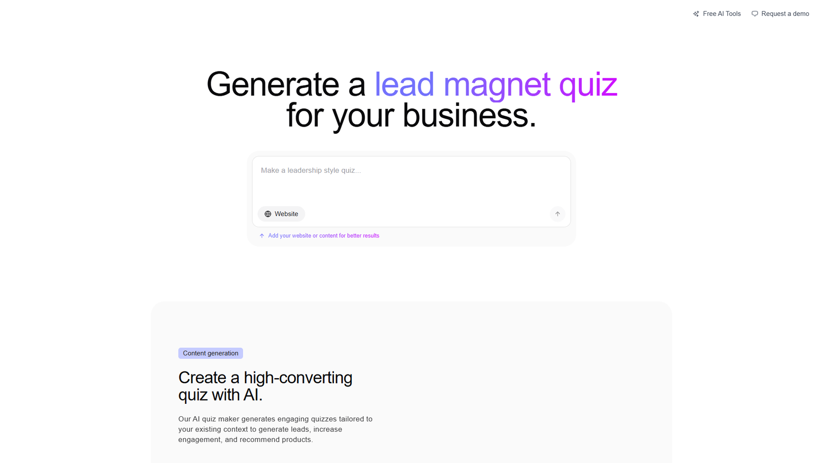 Interact AI — генератор квизов — интерфейс нейросети Interact AI — генератор квизов — интерфейс нейросети