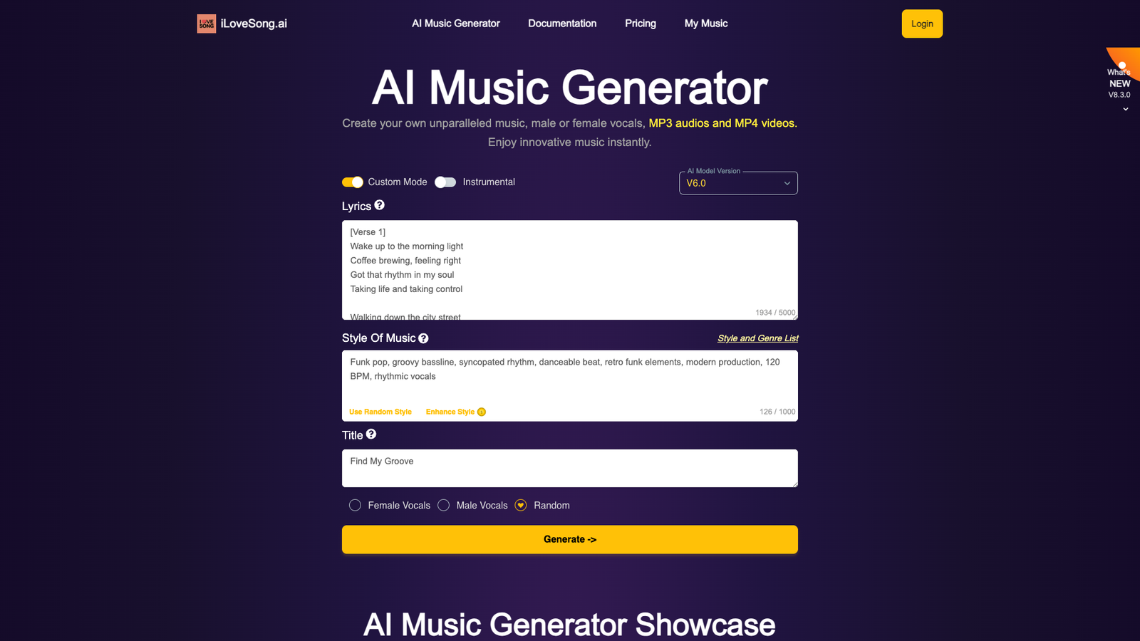 iLoveSong.ai — интерфейс нейросети iLoveSong.ai — интерфейс нейросети