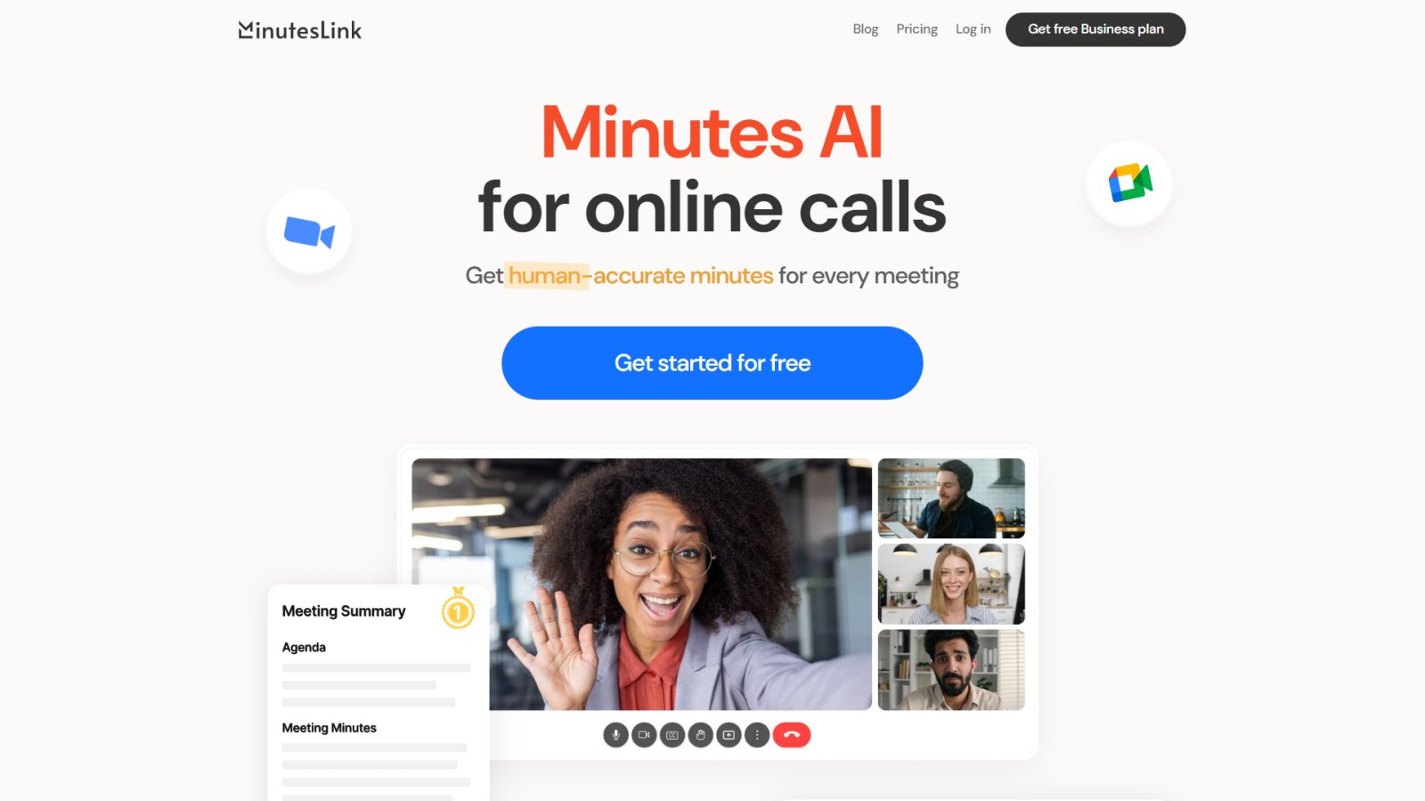 MinutesLink нейросеть Главная страница