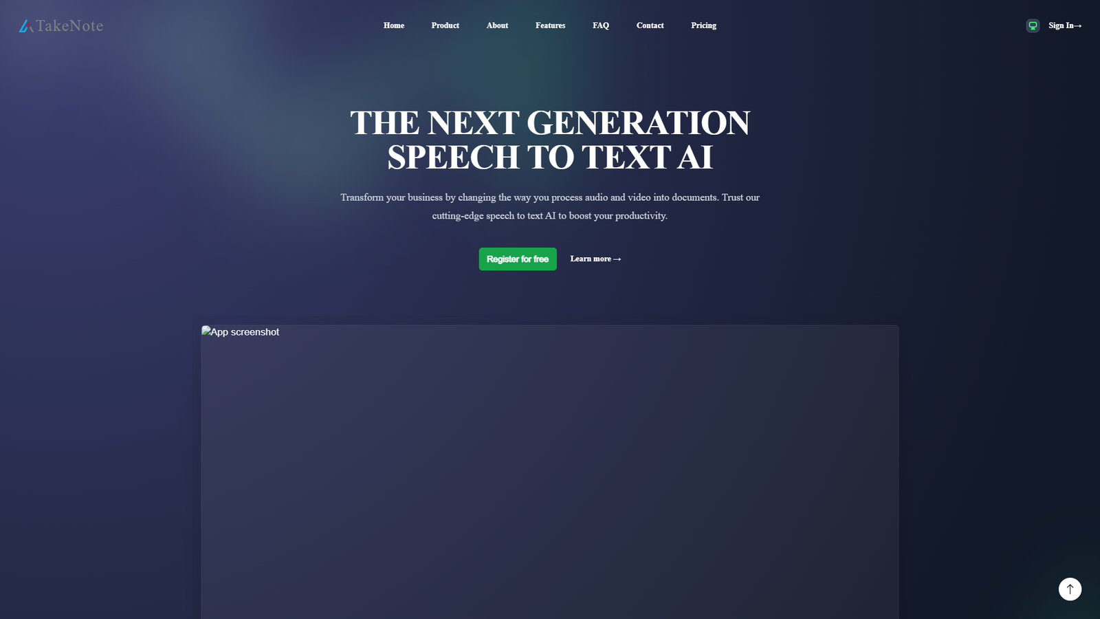 TakeNote — интерфейс нейросети TakeNote — интерфейс нейросети