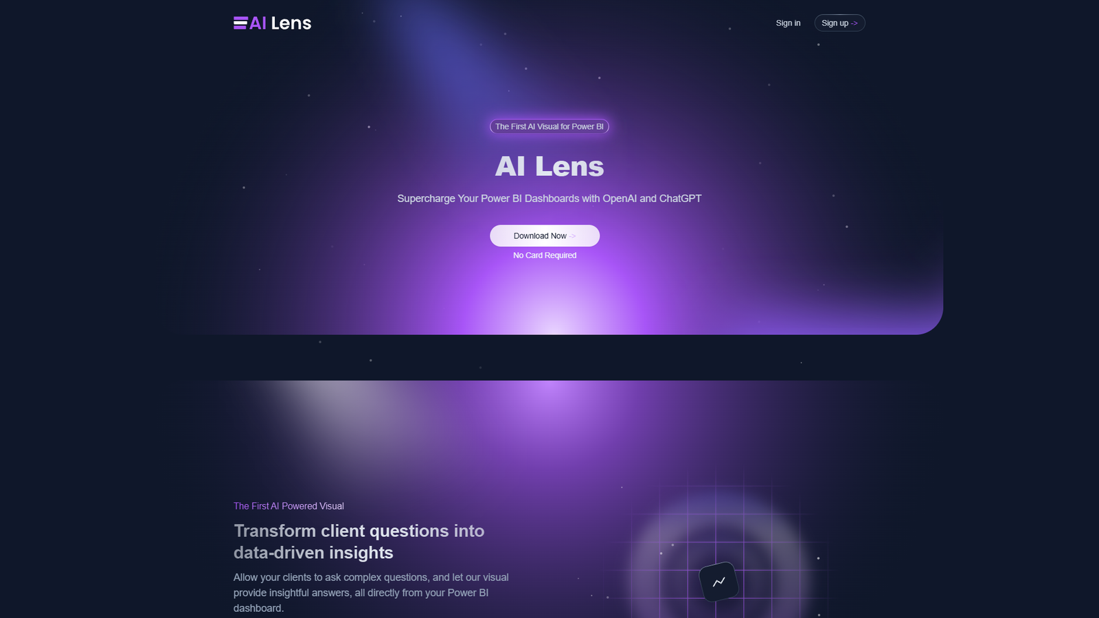 AI Lens for Power BI — интерфейс нейросети AI Lens for Power BI — интерфейс нейросети