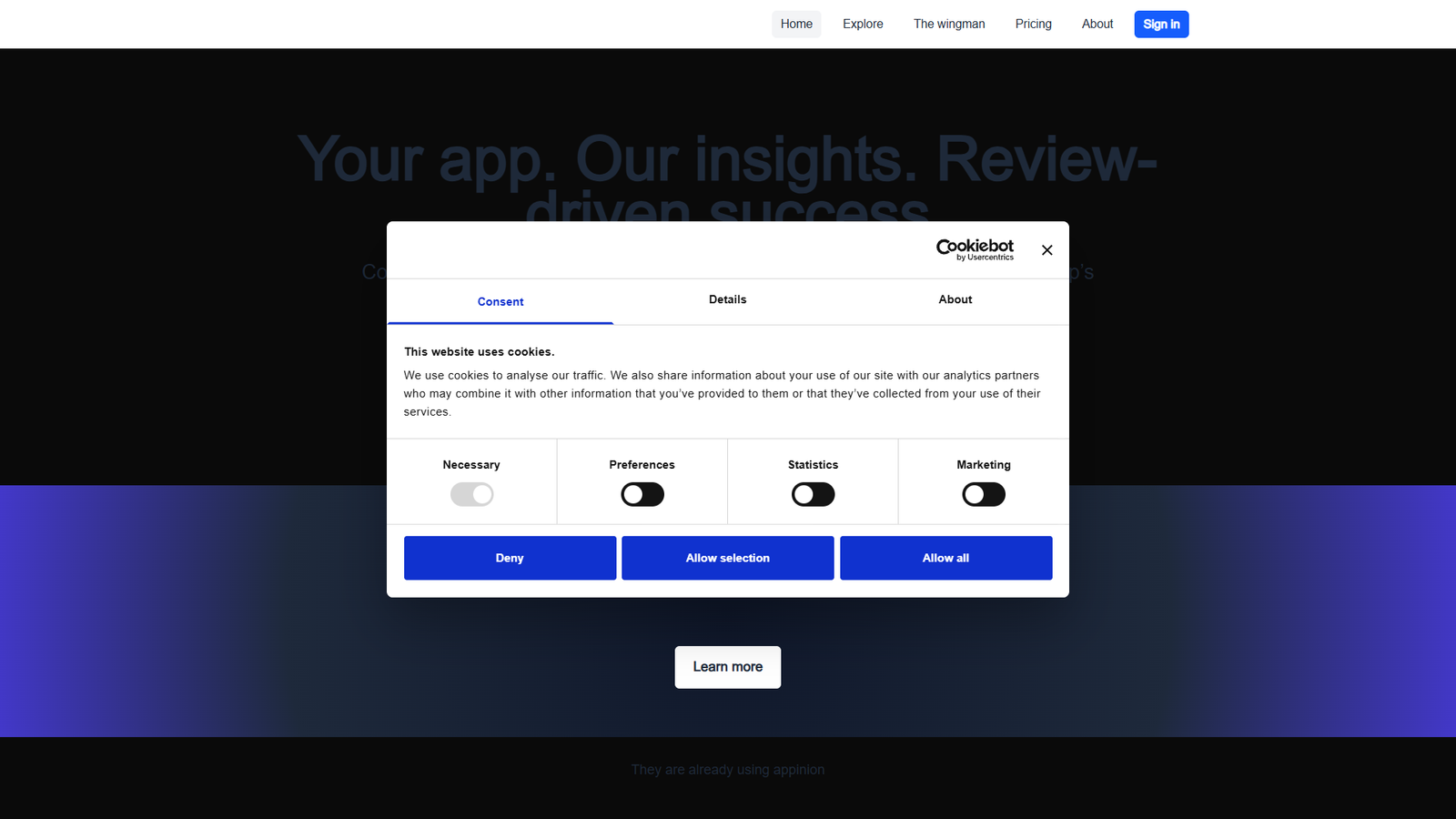 Appinion — интерфейс нейросети Appinion — интерфейс нейросети
