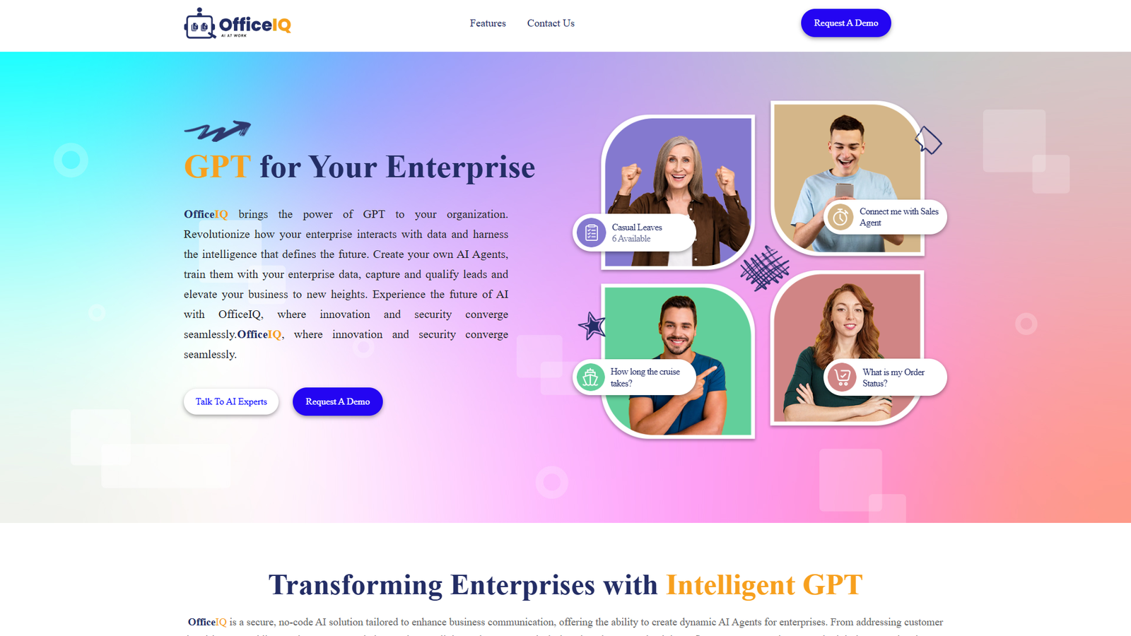 Webuters OfficeIQ — интерфейс нейросети Webuters OfficeIQ — интерфейс нейросети