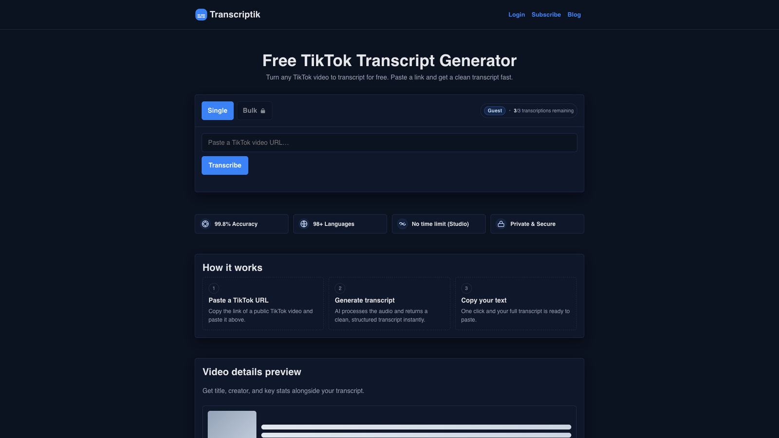 Transcriptik — интерфейс нейросети Transcriptik — интерфейс нейросети