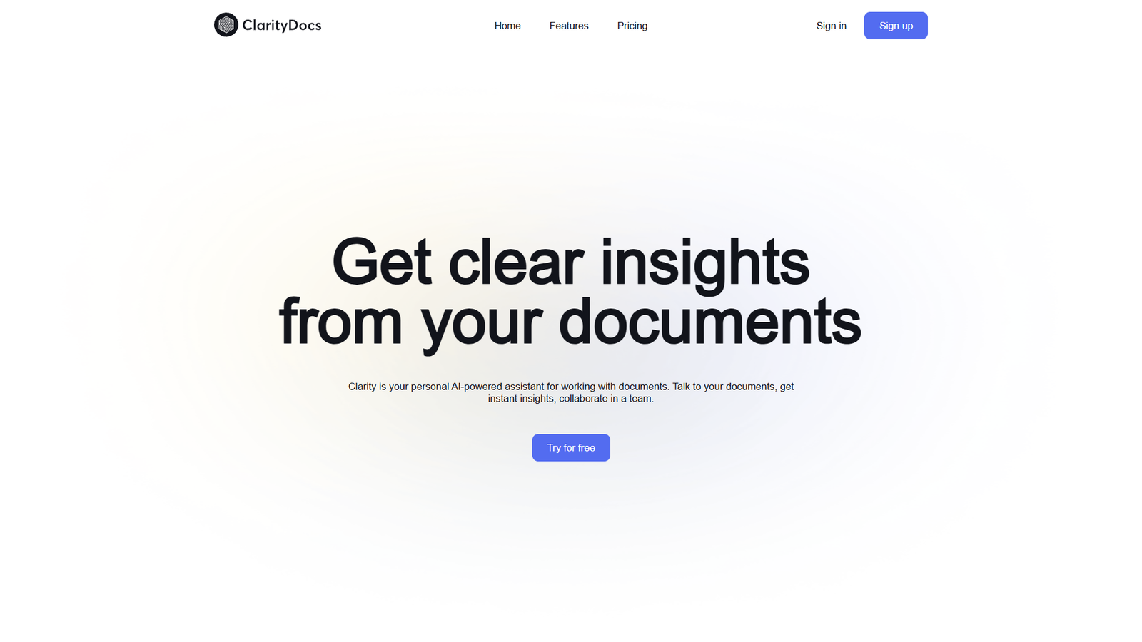 ClarityDocs — интерфейс нейросети ClarityDocs — интерфейс нейросети