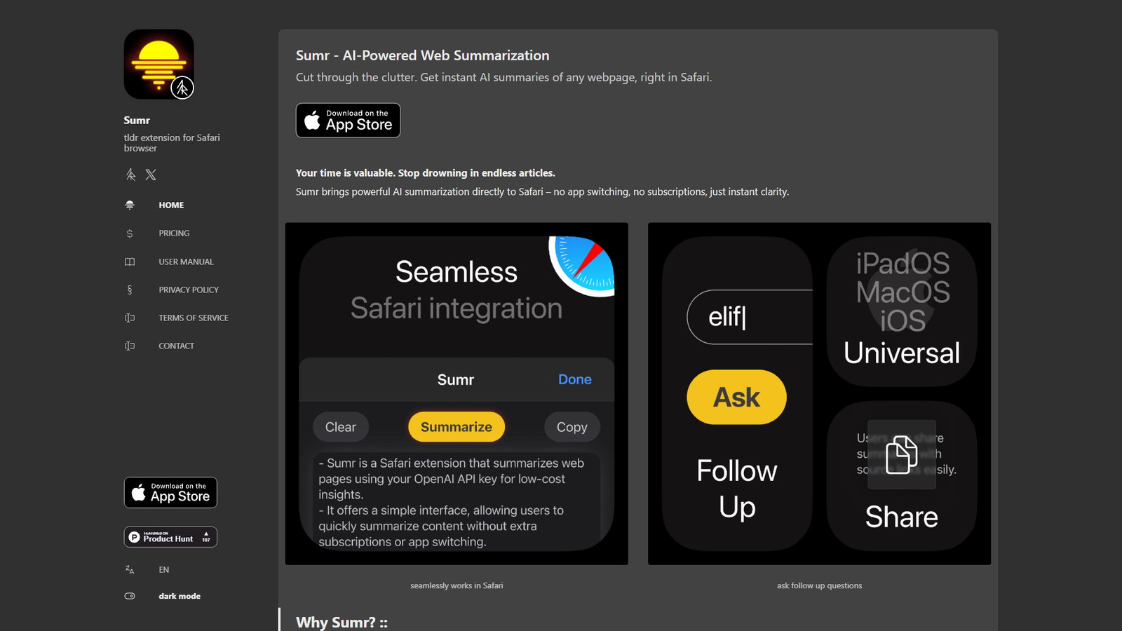 Sumr — интерфейс нейросети Sumr — интерфейс нейросети