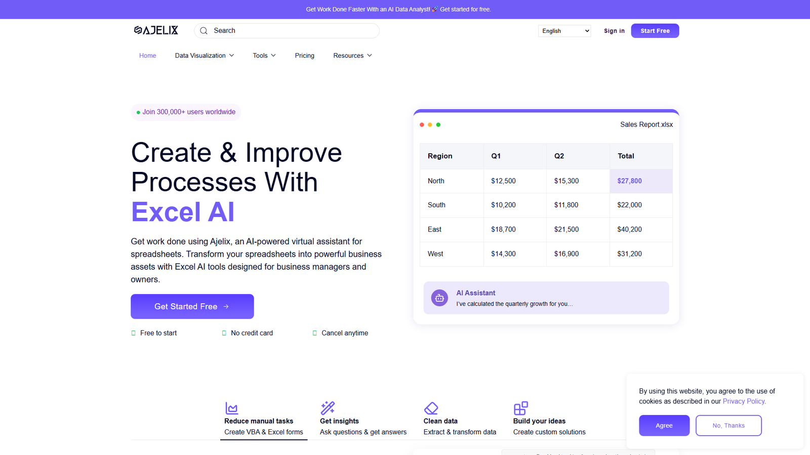 Ajelix Excel AI — интерфейс нейросети Ajelix Excel AI — интерфейс нейросети