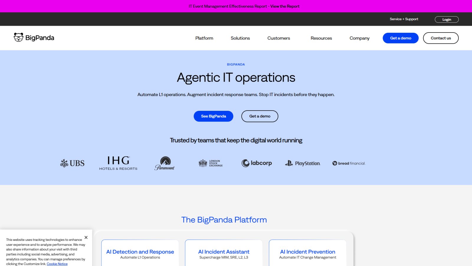 BigPanda нейросеть Главная страница