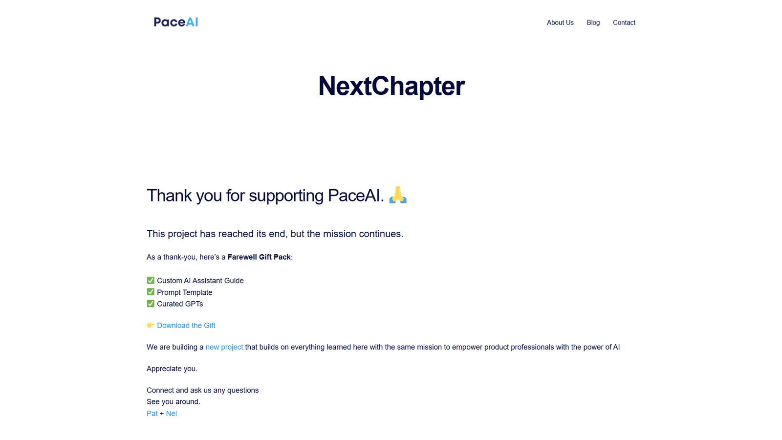 NextChapter (PaceAI Farewell Pack) — интерфейс нейросети NextChapter (PaceAI Farewell Pack) — интерфейс нейросети