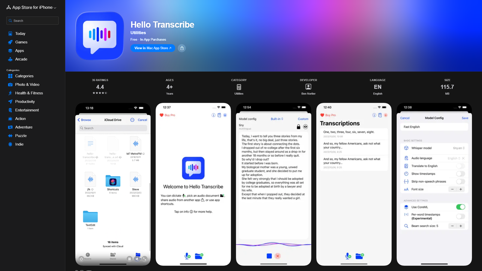 Hello Transcribe — интерфейс нейросети Hello Transcribe — интерфейс нейросети