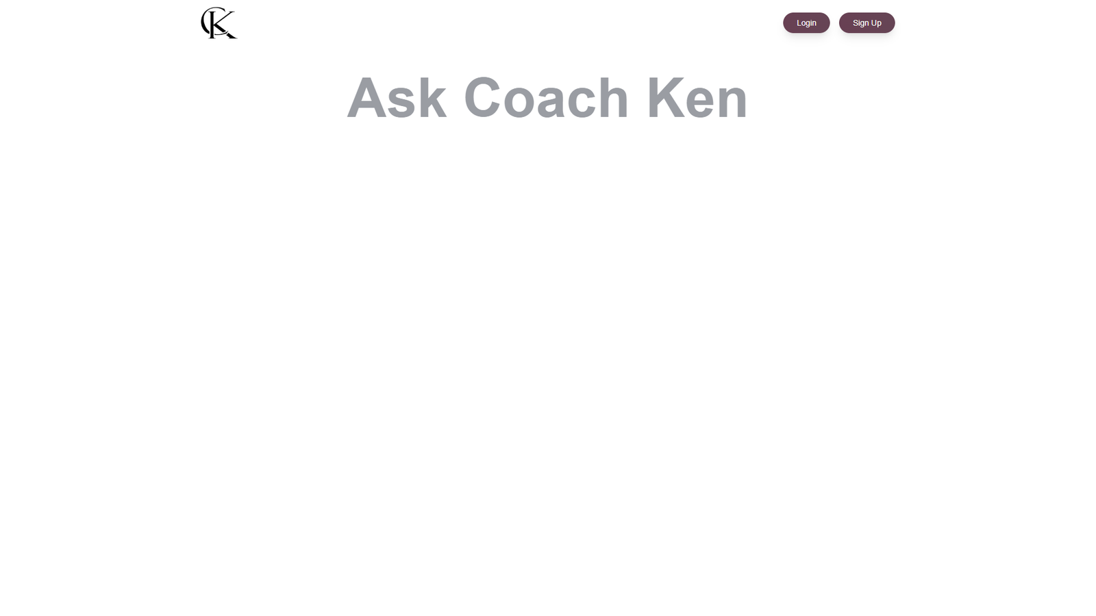 Ask Coach Ken — интерфейс нейросети Ask Coach Ken — интерфейс нейросети