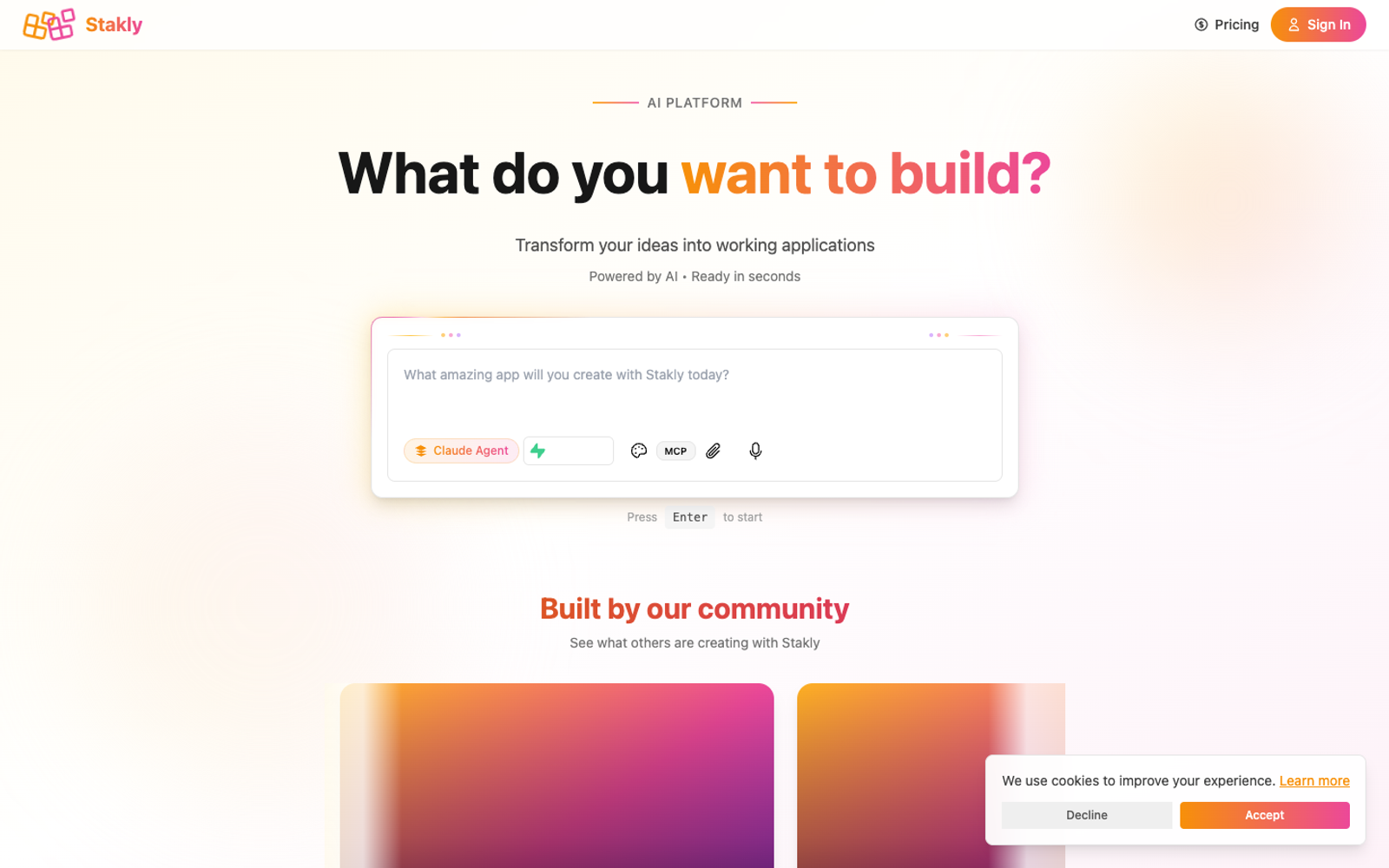 Stakly — интерфейс нейросети Stakly — интерфейс нейросети