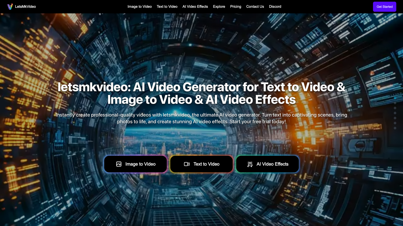 letsmkvideo — интерфейс нейросети