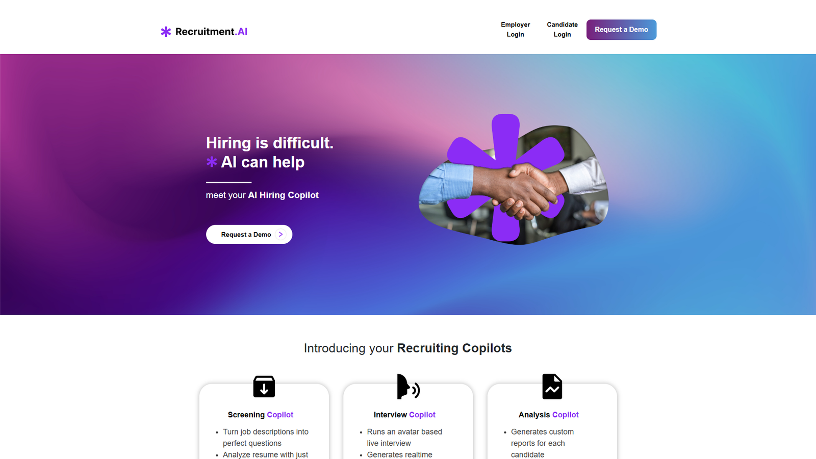Recruitment.AI — интерфейс нейросети Recruitment.AI — интерфейс нейросети