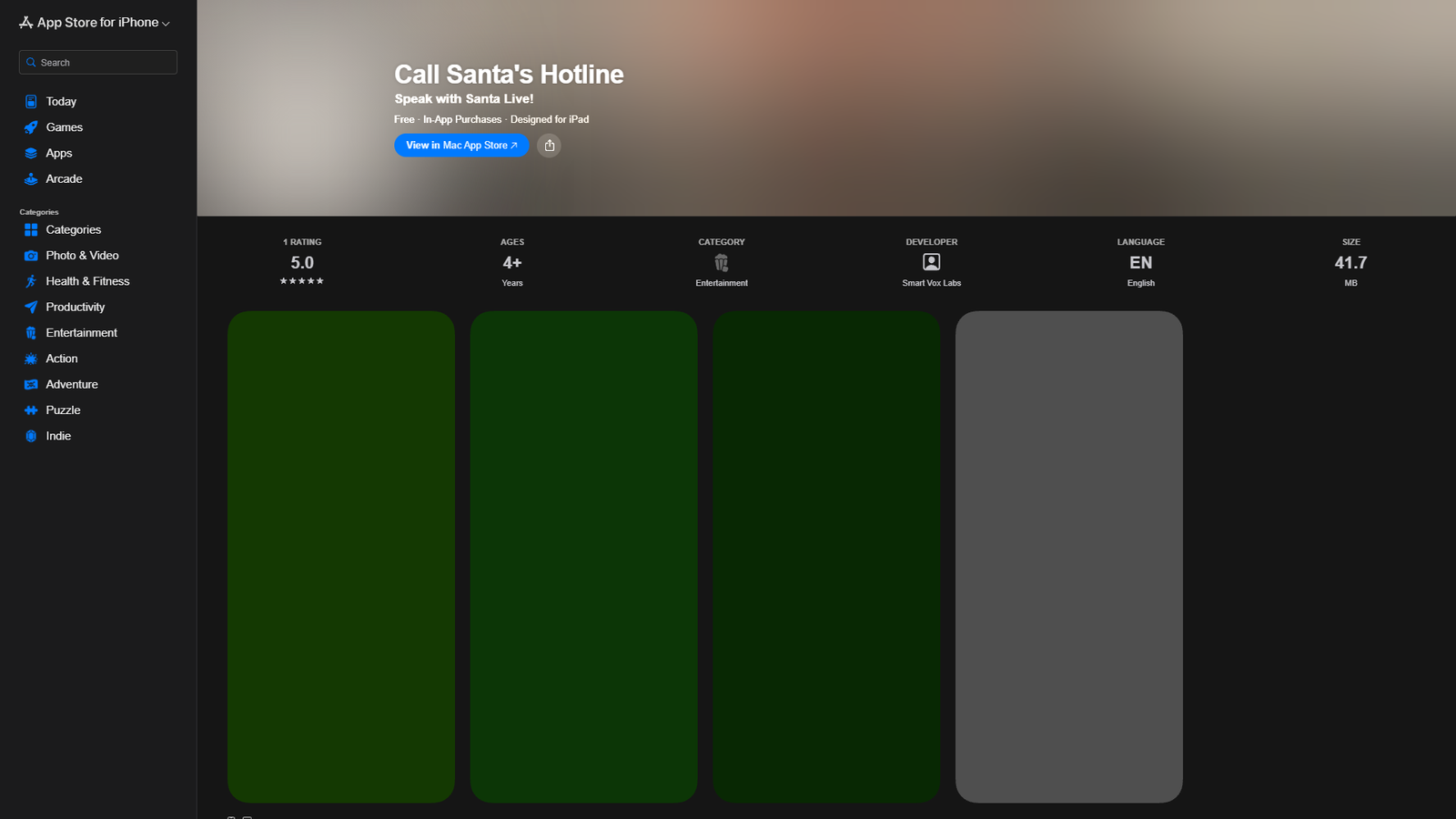 Call Santa's Hotline — интерфейс нейросети Call Santa's Hotline — интерфейс нейросети