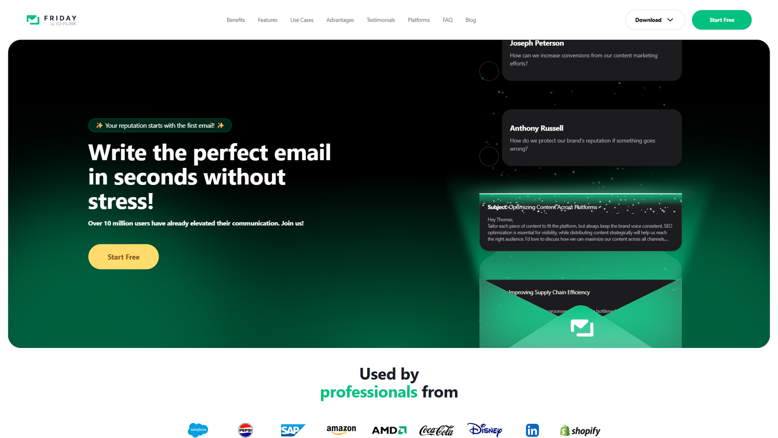 Friday AI E-mail Writer — интерфейс нейросети Friday AI E-mail Writer — интерфейс нейросети