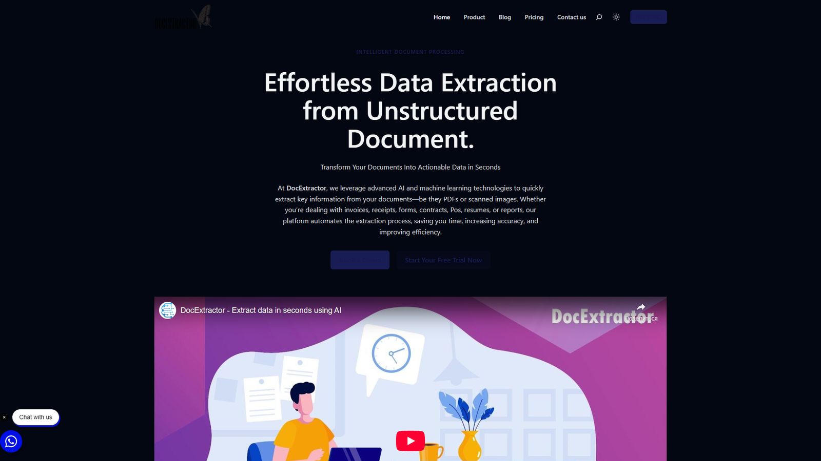 DocExtractor — интерфейс нейросети DocExtractor — интерфейс нейросети