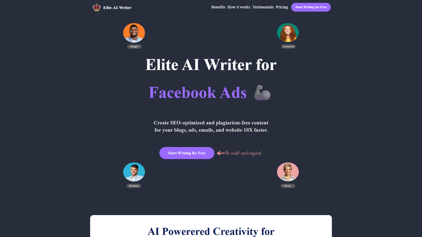 Elite AI Writer — интерфейс нейросети Elite AI Writer — интерфейс нейросети