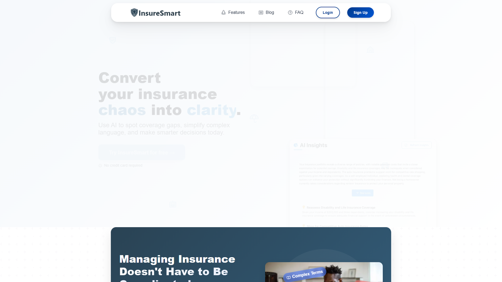 InsureSmart — интерфейс нейросети InsureSmart — интерфейс нейросети